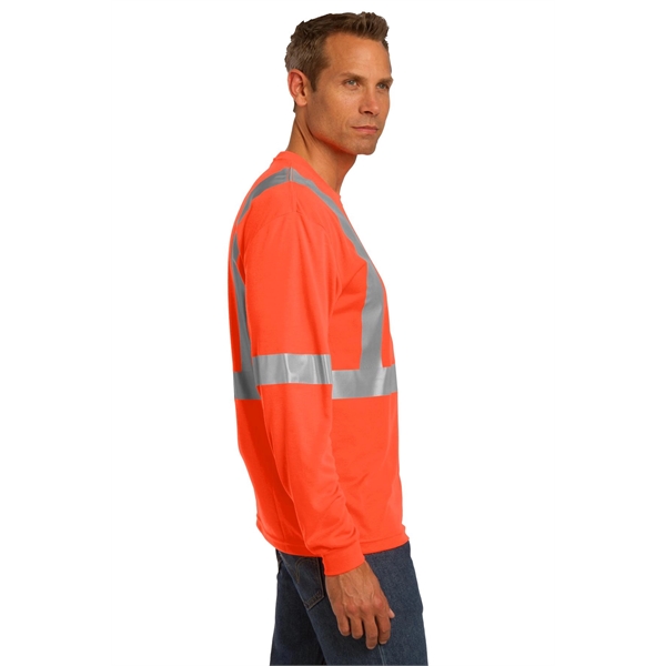 CornerStone ANSI 107 Class 2 Long Sleeve Safety T-Shirt. - CornerStone ANSI 107 Class 2 Long Sleeve Safety T-Shirt. - Image 5 of 11