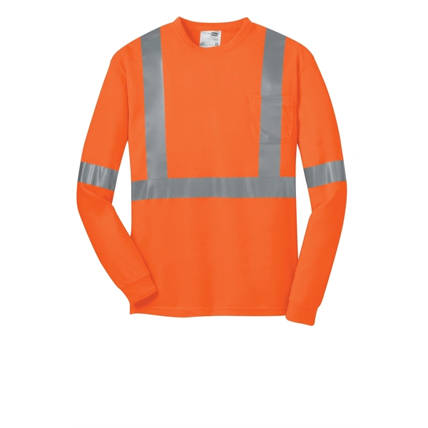 CornerStone ANSI 107 Class 2 Long Sleeve Safety T-Shirt. - CornerStone ANSI 107 Class 2 Long Sleeve Safety T-Shirt. - Image 6 of 11