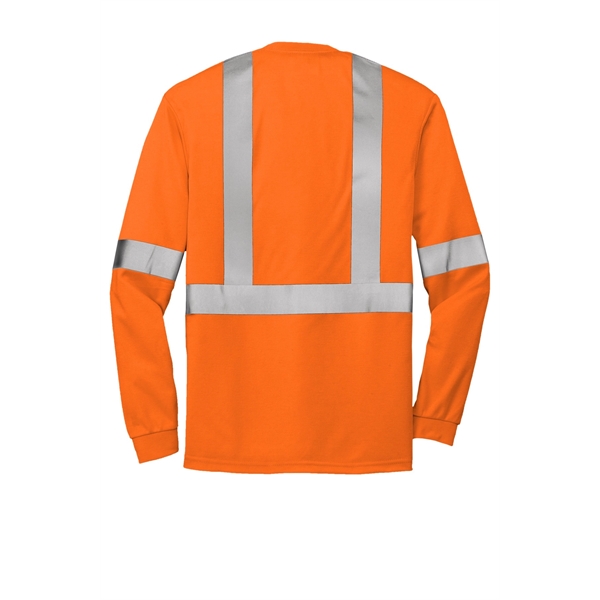 CornerStone ANSI 107 Class 2 Long Sleeve Safety T-Shirt. - CornerStone ANSI 107 Class 2 Long Sleeve Safety T-Shirt. - Image 8 of 11