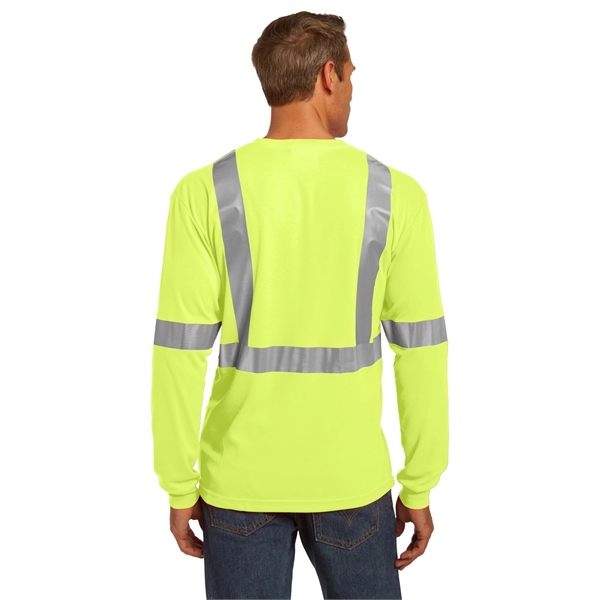 CornerStone ANSI 107 Class 2 Long Sleeve Safety T-Shirt. - CornerStone ANSI 107 Class 2 Long Sleeve Safety T-Shirt. - Image 1 of 11