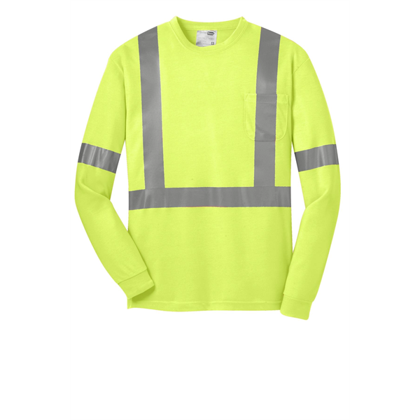 CornerStone ANSI 107 Class 2 Long Sleeve Safety T-Shirt. - CornerStone ANSI 107 Class 2 Long Sleeve Safety T-Shirt. - Image 0 of 11