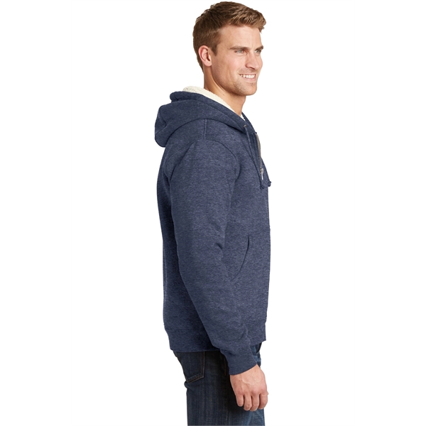 CornerStone Heavyweight Sherpa-Lined Hooded Fleece Jacket. - CornerStone Heavyweight Sherpa-Lined Hooded Fleece Jacket. - Image 18 of 20