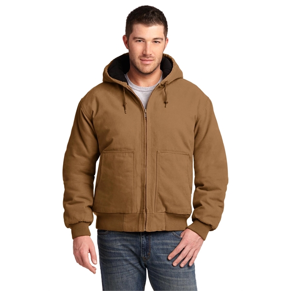 CornerStone Washed Duck Cloth Insulated Hooded Work Jacket. - CornerStone Washed Duck Cloth Insulated Hooded Work Jacket. - Image 9 of 20