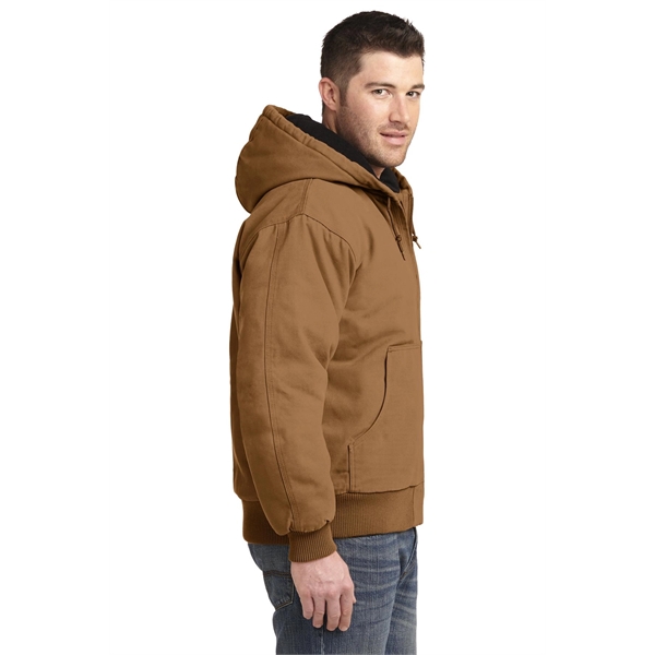 CornerStone Washed Duck Cloth Insulated Hooded Work Jacket. - CornerStone Washed Duck Cloth Insulated Hooded Work Jacket. - Image 4 of 20