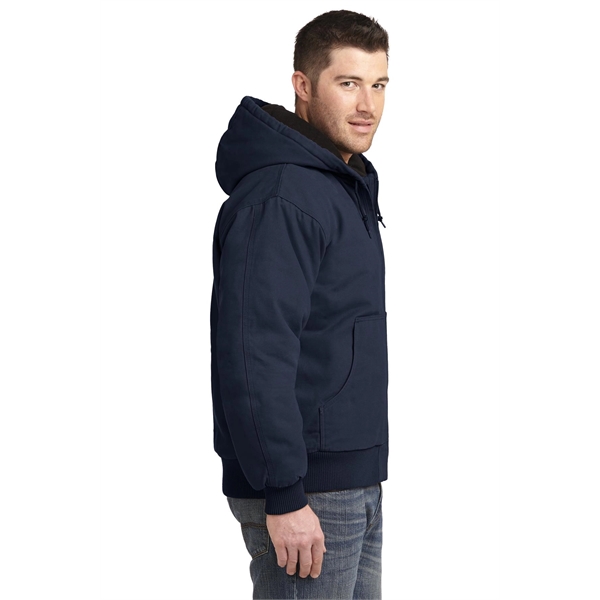 CornerStone Washed Duck Cloth Insulated Hooded Work Jacket. - CornerStone Washed Duck Cloth Insulated Hooded Work Jacket. - Image 7 of 20