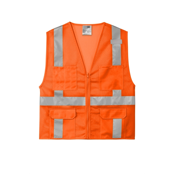 CornerStone ANSI 107 Class 2 Mesh Six-Pocket Zippered Vest. - CornerStone ANSI 107 Class 2 Mesh Six-Pocket Zippered Vest. - Image 3 of 10