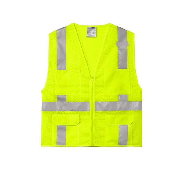 CornerStone ANSI 107 Class 2 Mesh Six-Pocket Zippered Vest. - CornerStone ANSI 107 Class 2 Mesh Six-Pocket Zippered Vest. - Image 8 of 10