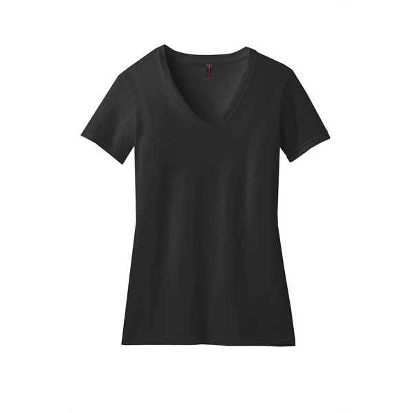 Custom District Women's Perfect Blend CVC V-Neck Tee.