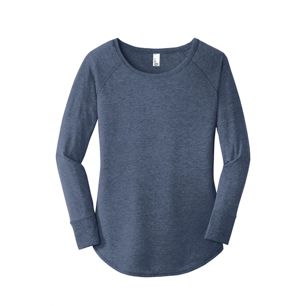 District Women's Perfect Tri Long Sleeve Tunic Tee. - District Women's Perfect Tri Long Sleeve Tunic Tee. - Image 7 of 19