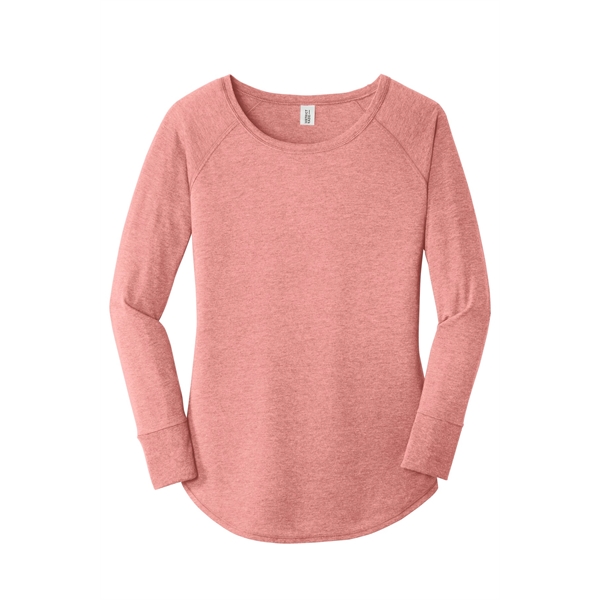 District Women's Perfect Tri Long Sleeve Tunic Tee. - District Women's Perfect Tri Long Sleeve Tunic Tee. - Image 9 of 19