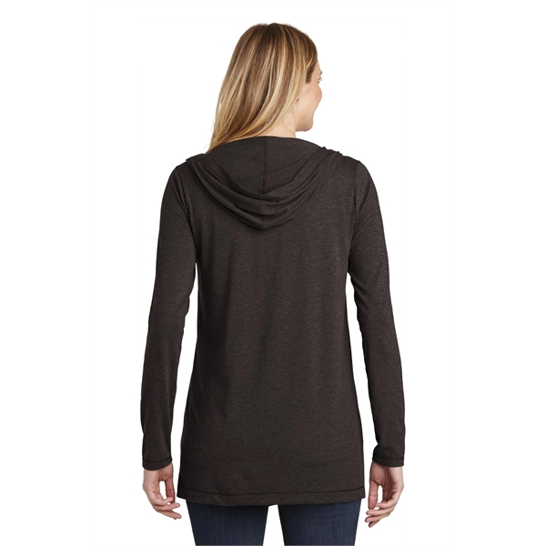 District Women's Perfect Tri Hooded Cardigan. - District Women's Perfect Tri Hooded Cardigan. - Image 1 of 10