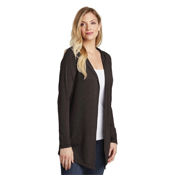 District Women's Perfect Tri Hooded Cardigan. - District Women's Perfect Tri Hooded Cardigan. - Image 4 of 10