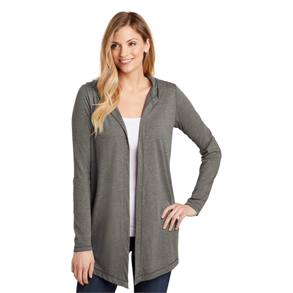 District Women's Perfect Tri Hooded Cardigan. - District Women's Perfect Tri Hooded Cardigan. - Image 5 of 10