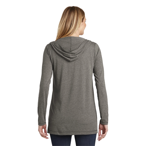 District Women's Perfect Tri Hooded Cardigan. - District Women's Perfect Tri Hooded Cardigan. - Image 6 of 10