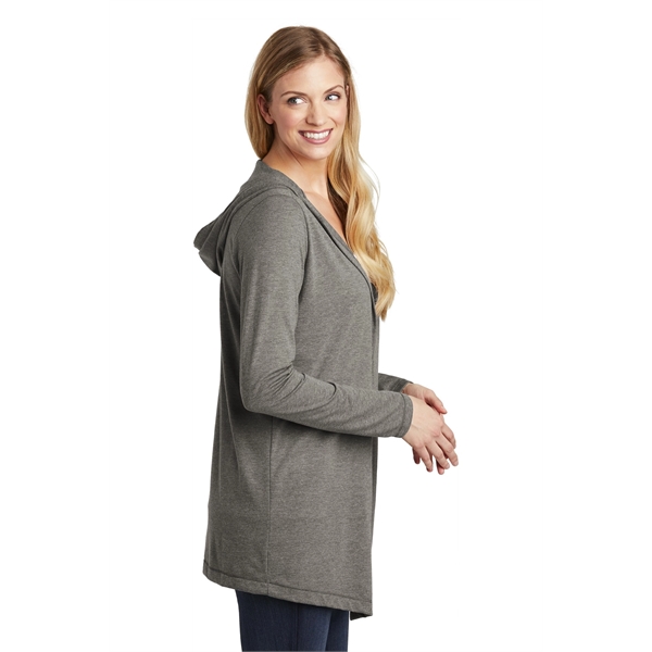 District Women's Perfect Tri Hooded Cardigan. - District Women's Perfect Tri Hooded Cardigan. - Image 7 of 10