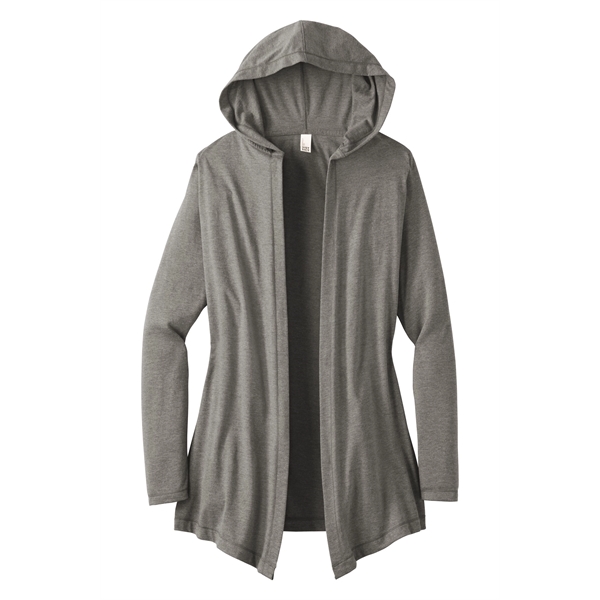 District Women's Perfect Tri Hooded Cardigan. - District Women's Perfect Tri Hooded Cardigan. - Image 8 of 10