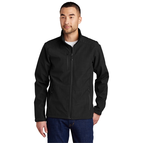 Eddie Bauer Shaded Crosshatch Soft Shell Jacket. - Eddie Bauer Shaded Crosshatch Soft Shell Jacket. - Image 10 of 13