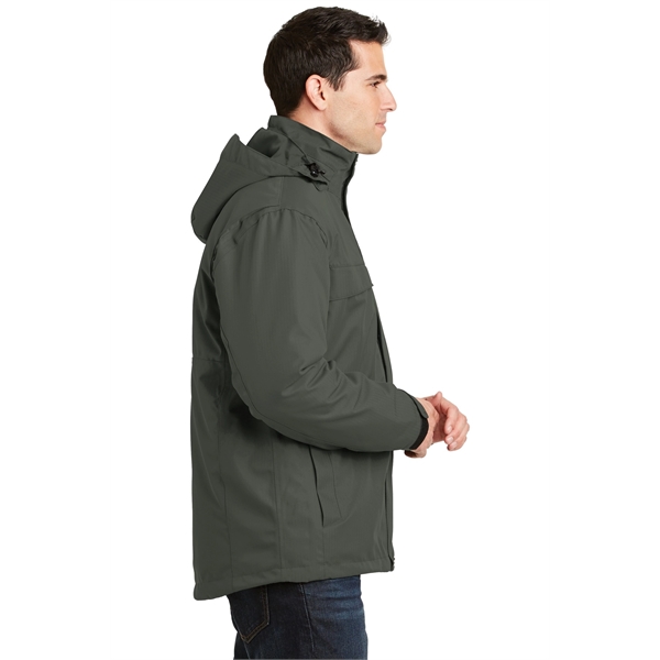 Port Authority Herringbone 3-in-1 Parka. - Port Authority Herringbone 3-in-1 Parka. - Image 6 of 10