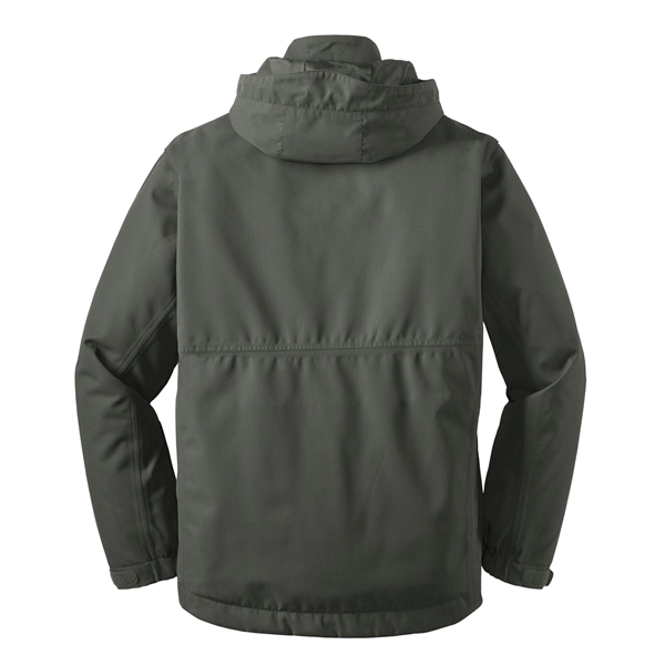 Port Authority Herringbone 3-in-1 Parka. - Port Authority Herringbone 3-in-1 Parka. - Image 9 of 10