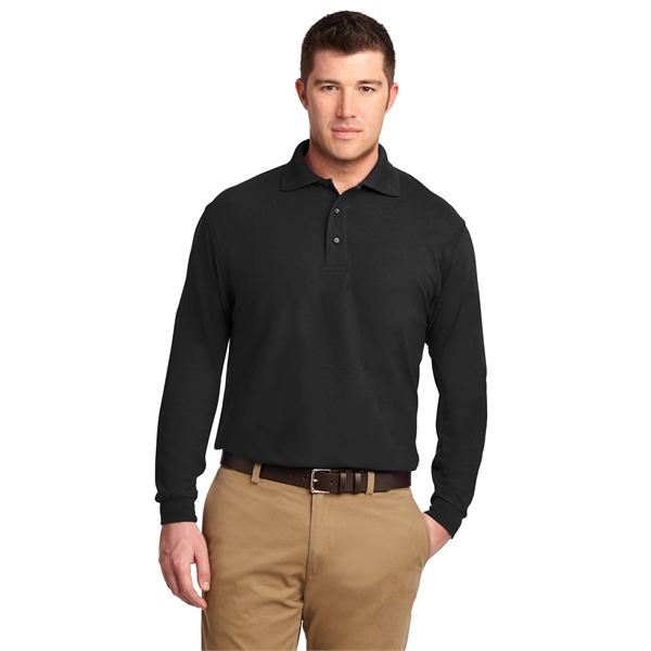 Port Authority Silk Touch Long Sleeve Polo. - Port Authority Silk Touch Long Sleeve Polo. - Image 37 of 45