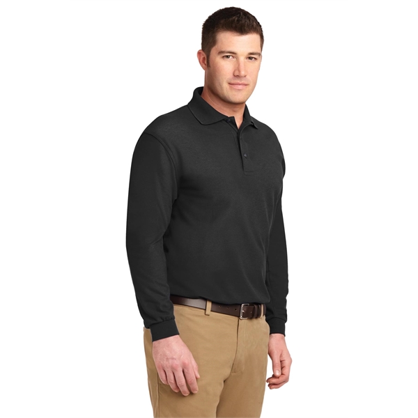 Port Authority Silk Touch Long Sleeve Polo. - Port Authority Silk Touch Long Sleeve Polo. - Image 3 of 45