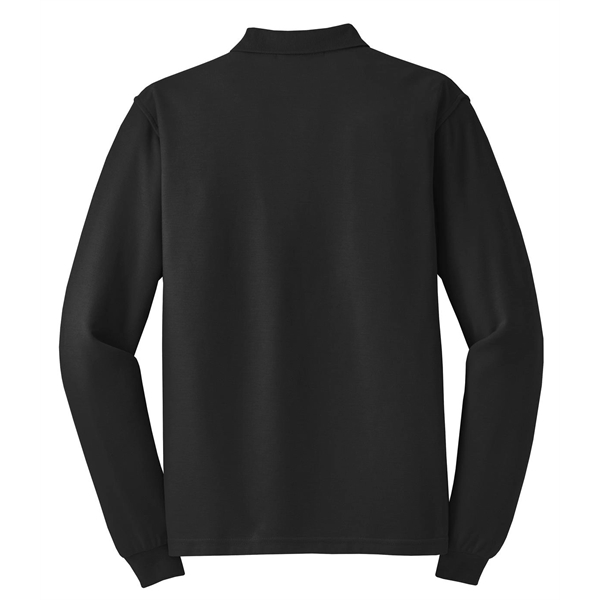 Port Authority Silk Touch Long Sleeve Polo. - Port Authority Silk Touch Long Sleeve Polo. - Image 4 of 45