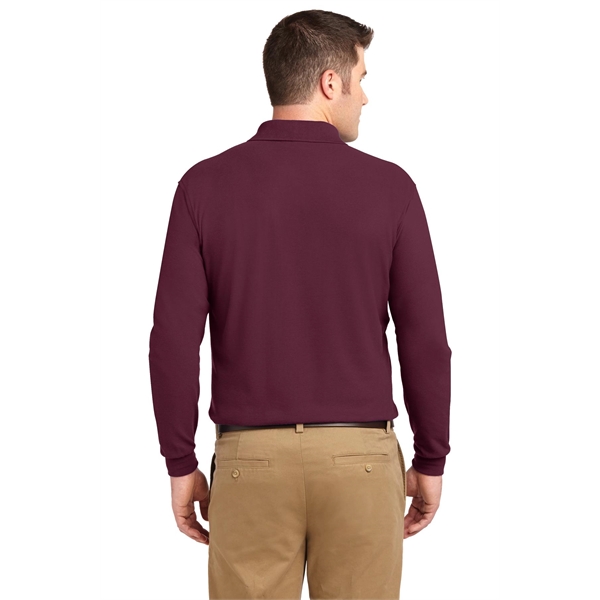 Port Authority Silk Touch Long Sleeve Polo. - Port Authority Silk Touch Long Sleeve Polo. - Image 5 of 45