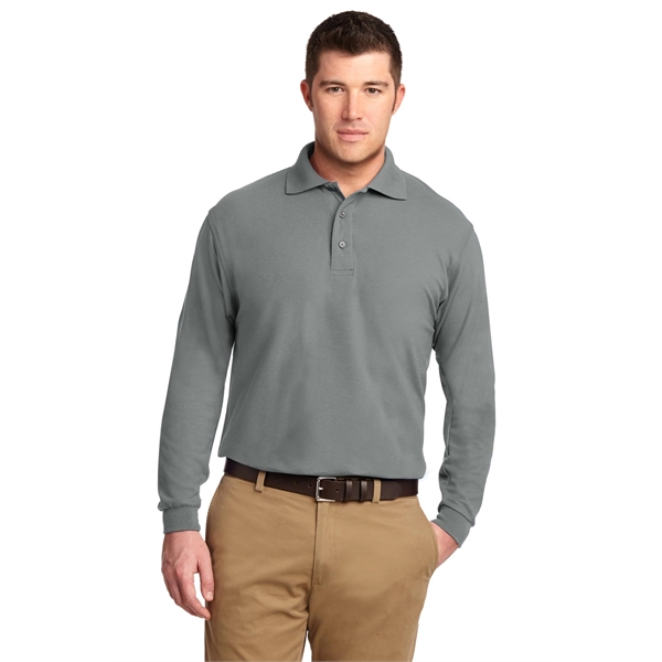 Port Authority Silk Touch Long Sleeve Polo. - Port Authority Silk Touch Long Sleeve Polo. - Image 39 of 45