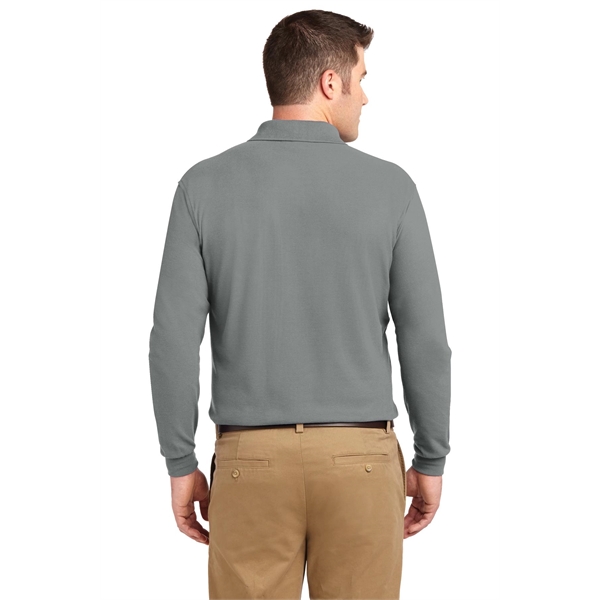 Port Authority Silk Touch Long Sleeve Polo. - Port Authority Silk Touch Long Sleeve Polo. - Image 9 of 45