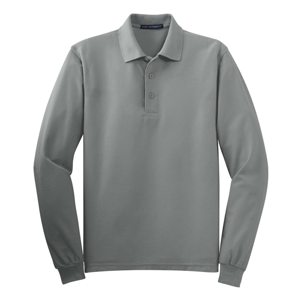 Port Authority Silk Touch Long Sleeve Polo. - Port Authority Silk Touch Long Sleeve Polo. - Image 11 of 45