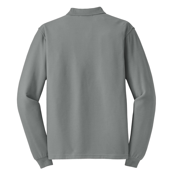 Port Authority Silk Touch Long Sleeve Polo. - Port Authority Silk Touch Long Sleeve Polo. - Image 12 of 45