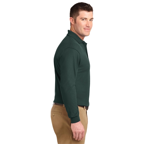 Port Authority Silk Touch Long Sleeve Polo. - Port Authority Silk Touch Long Sleeve Polo. - Image 14 of 45