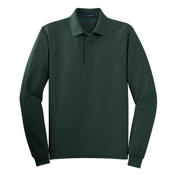 Port Authority Silk Touch Long Sleeve Polo. - Port Authority Silk Touch Long Sleeve Polo. - Image 15 of 45