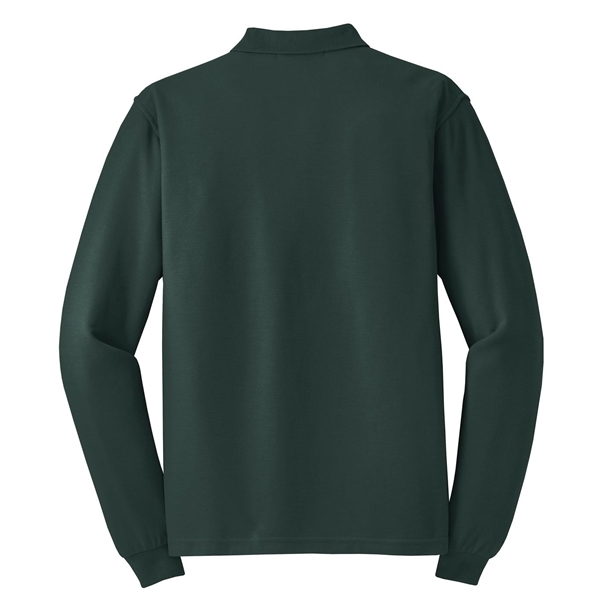 Port Authority Silk Touch Long Sleeve Polo. - Port Authority Silk Touch Long Sleeve Polo. - Image 16 of 45