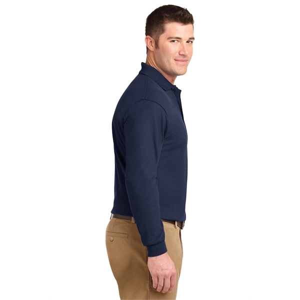 Port Authority Silk Touch Long Sleeve Polo. - Port Authority Silk Touch Long Sleeve Polo. - Image 18 of 45