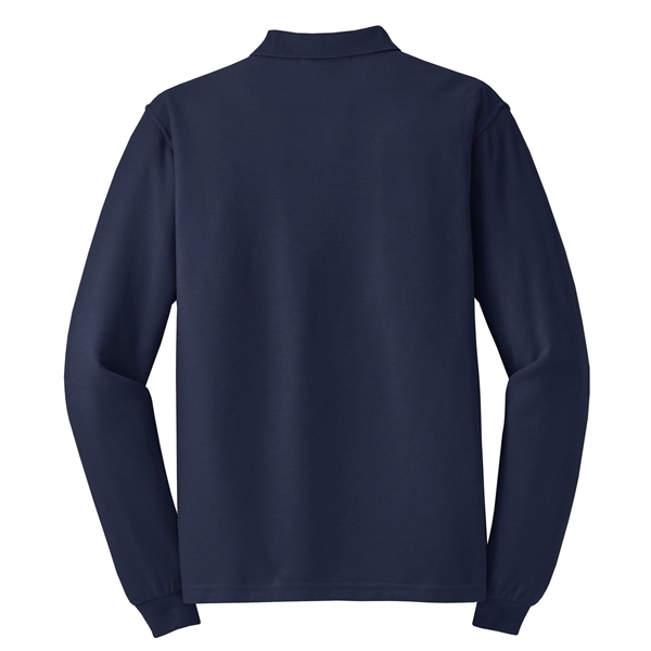 Port Authority Silk Touch Long Sleeve Polo. - Port Authority Silk Touch Long Sleeve Polo. - Image 20 of 45