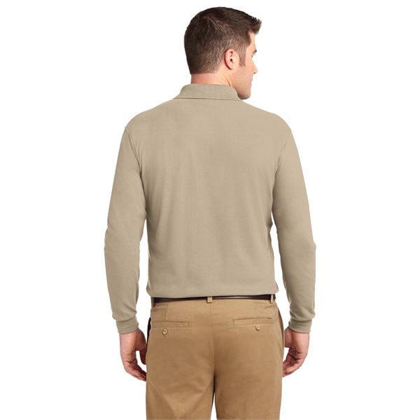 Port Authority Silk Touch Long Sleeve Polo. - Port Authority Silk Touch Long Sleeve Polo. - Image 21 of 45