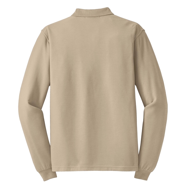 Port Authority Silk Touch Long Sleeve Polo. - Port Authority Silk Touch Long Sleeve Polo. - Image 24 of 45