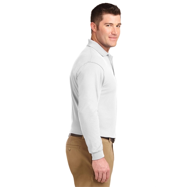 Port Authority Silk Touch Long Sleeve Polo. - Port Authority Silk Touch Long Sleeve Polo. - Image 26 of 45