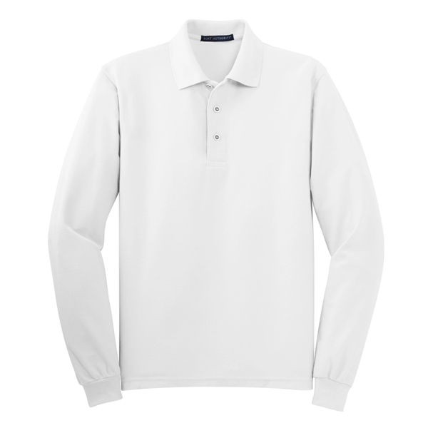 Port Authority Silk Touch Long Sleeve Polo. - Port Authority Silk Touch Long Sleeve Polo. - Image 27 of 45