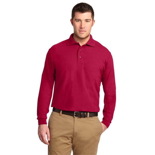 Port Authority Silk Touch Long Sleeve Polo. - Port Authority Silk Touch Long Sleeve Polo. - Image 44 of 45