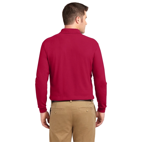 Port Authority Silk Touch Long Sleeve Polo. - Port Authority Silk Touch Long Sleeve Polo. - Image 29 of 45