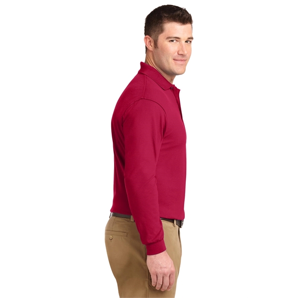 Port Authority Silk Touch Long Sleeve Polo. - Port Authority Silk Touch Long Sleeve Polo. - Image 30 of 45