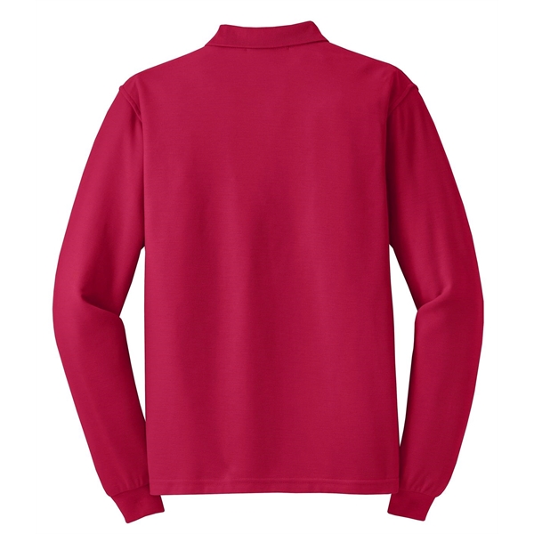 Port Authority Silk Touch Long Sleeve Polo. - Port Authority Silk Touch Long Sleeve Polo. - Image 32 of 45