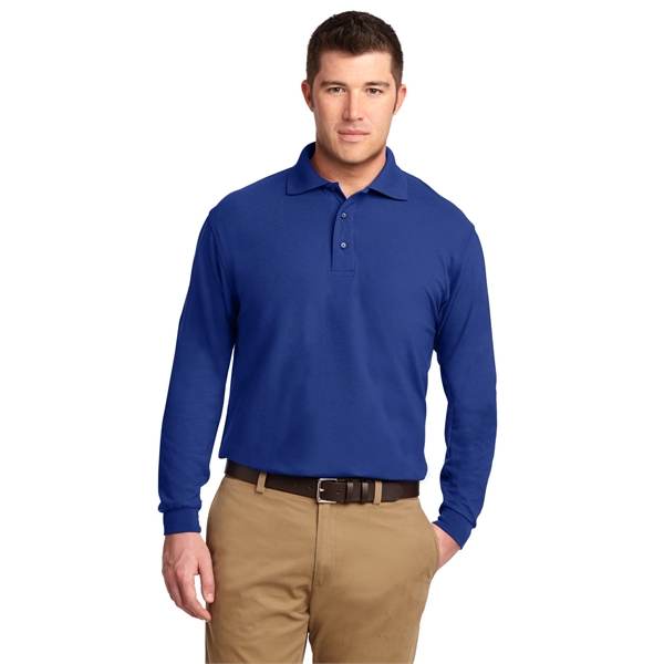 Port Authority Silk Touch Long Sleeve Polo. - Port Authority Silk Touch Long Sleeve Polo. - Image 45 of 45