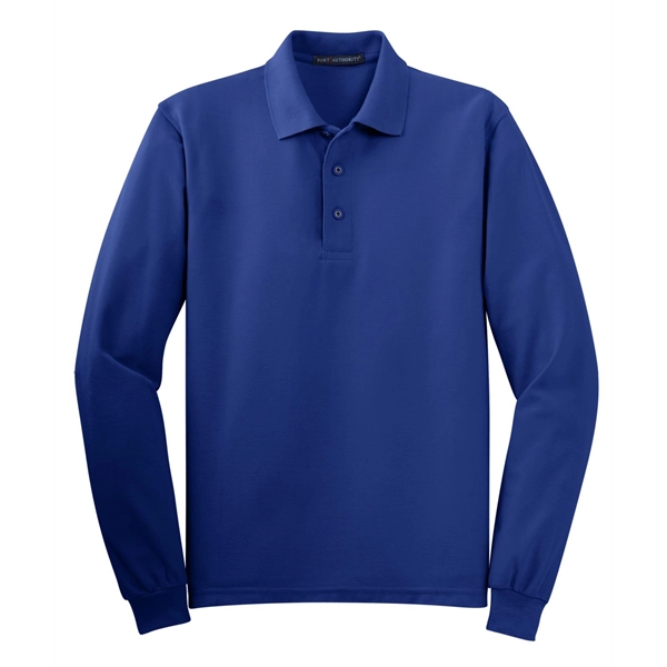 Port Authority Silk Touch Long Sleeve Polo. - Port Authority Silk Touch Long Sleeve Polo. - Image 35 of 45