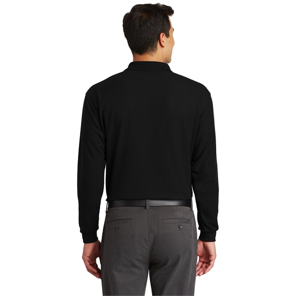 Port Authority Long Sleeve Silk Touch Polo with Pocket. - Port Authority Long Sleeve Silk Touch Polo with Pocket. - Image 15 of 15