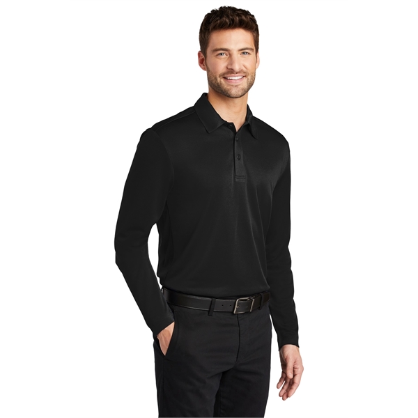 Port Authority Silk Touch Performance Long Sleeve Polo. - Port Authority Silk Touch Performance Long Sleeve Polo. - Image 40 of 40