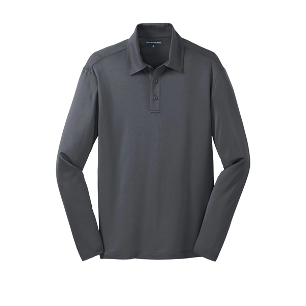 Port Authority Silk Touch Performance Long Sleeve Polo. - Port Authority Silk Touch Performance Long Sleeve Polo. - Image 18 of 40