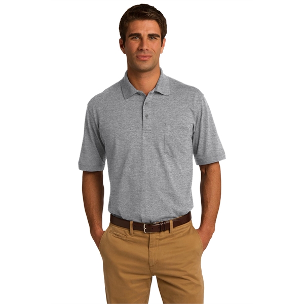 Port & Company Core Blend Jersey Knit Pocket Polo. - Port & Company Core Blend Jersey Knit Pocket Polo. - Image 27 of 48